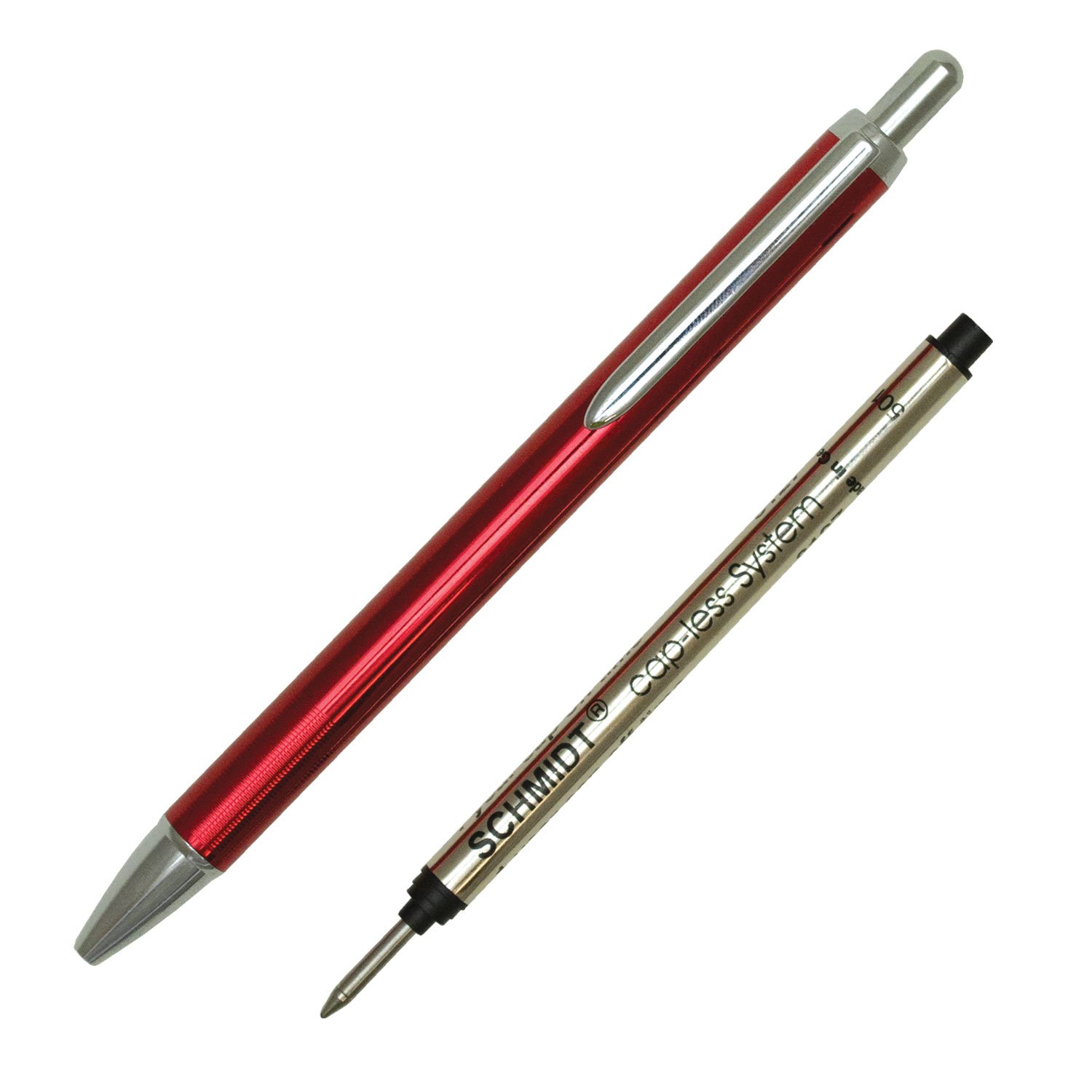 Schmidt Capless Rollerball Pen, Anodized Red (SC82186)