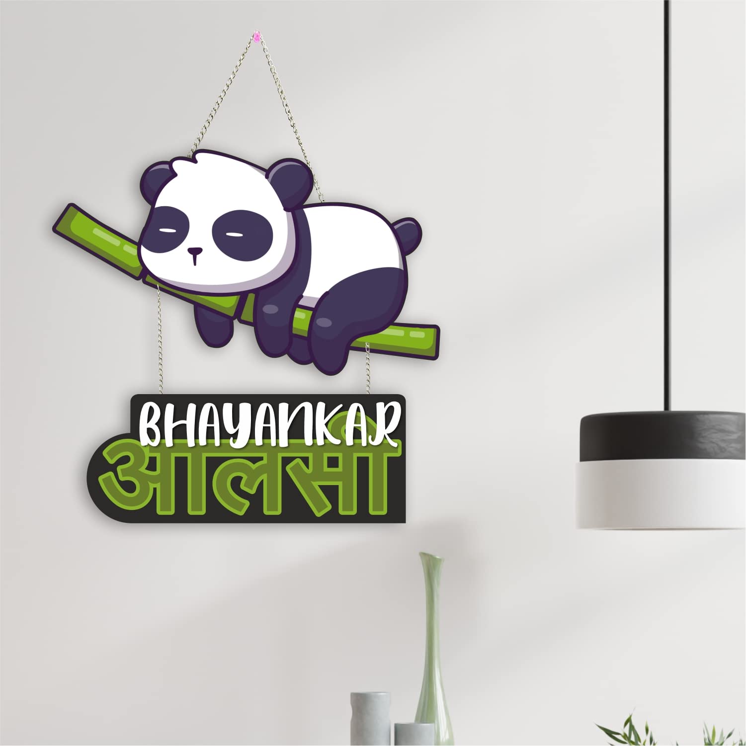 Nupur Studios “Aalsi Panda” Wall Decoration/Bedroom Hangings/Study Room/Home Decor/Feeling Vibes/Door Decoration/Lazy Quotes 2