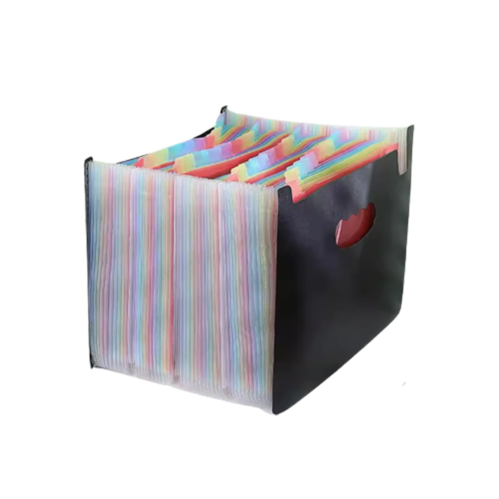 Kunststoff-Akkordeon-Aktenordner, erweiterbarer Akkordeon-Aktenordner-Organizer mit Griff for A4-Papieraufbewahrung, 48 Taschen