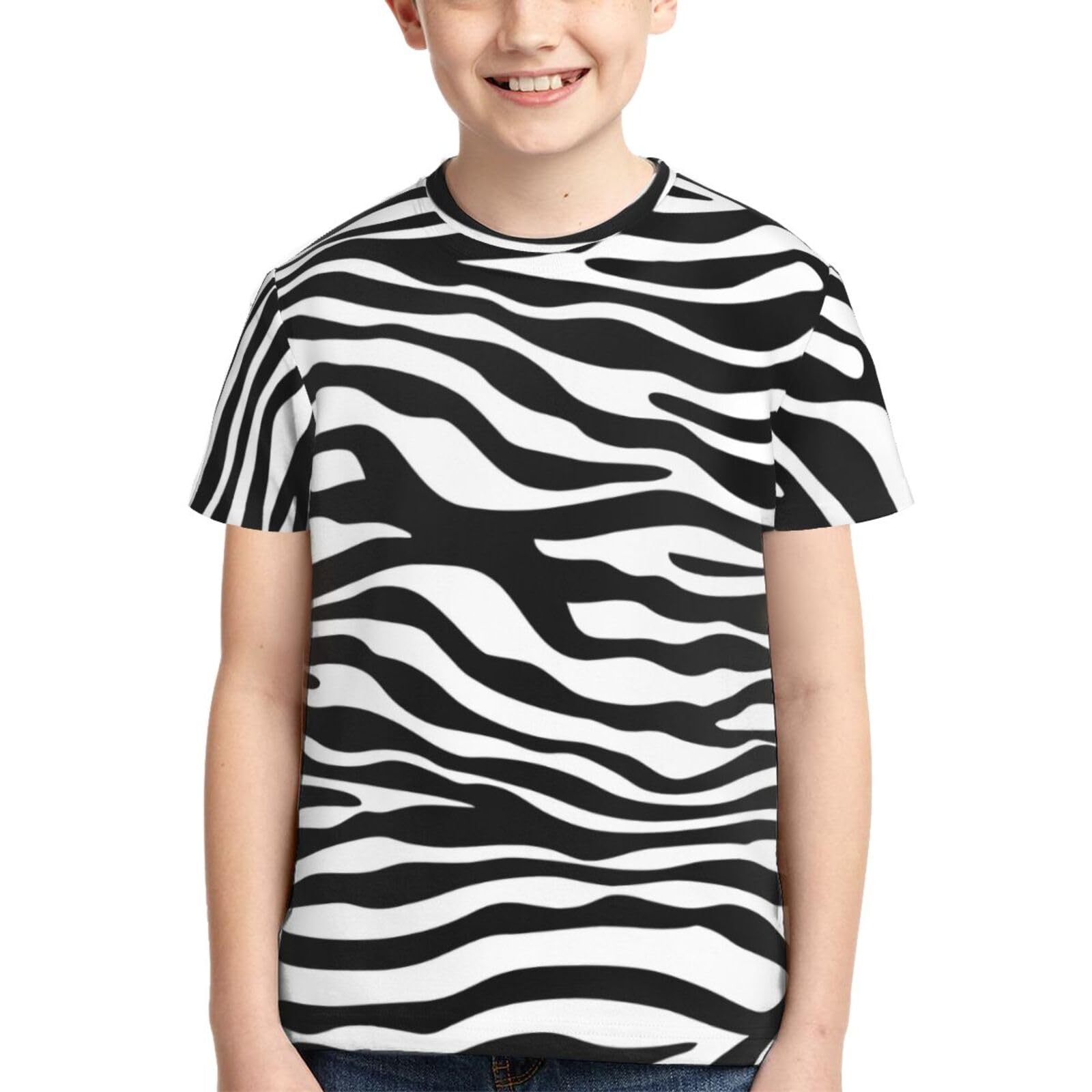 Amazon.com: WFCMJ Zebra Print Boys Girls Shirts Kids Short Sleeve