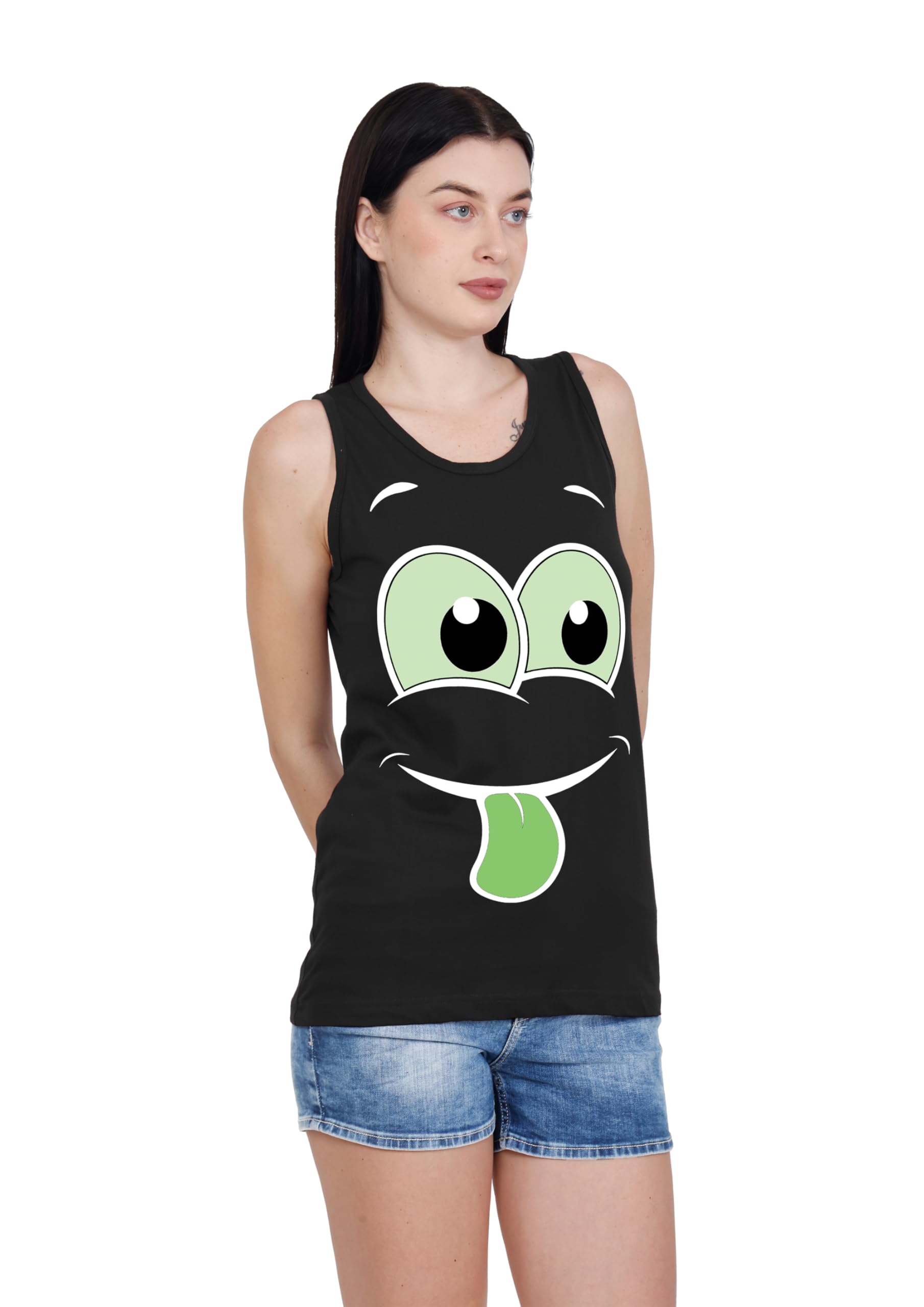 dbees Women's 100% Cotton Scoop Neck Sleeveless Printed Tank Top-picture-18