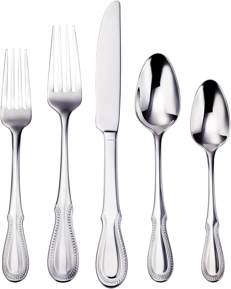 Oneida Nottingham 20 Piece Fine Flatware Set, 18/10 Stainless, Service for 4