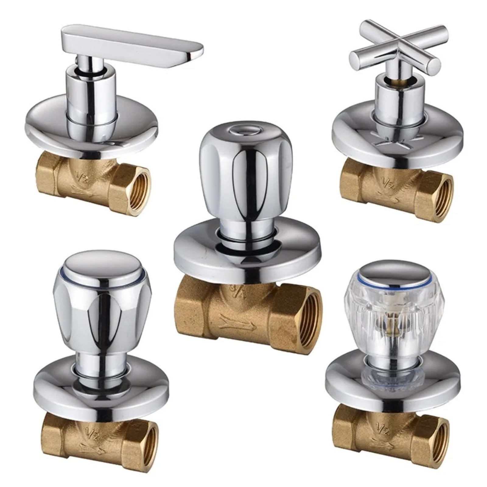 Valvola a Saracinesca in Ottone Valvola di arresto for doccia in ottone da 1/2" 3/4"