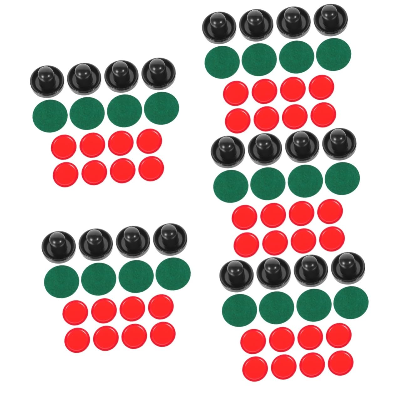 Toddmomy 10 Ensembles Accessoires de Jeu de Hockey sur Table Ensemble de Pelles et Rondelles Rouges de Remplacement pour Jeux Air Hockey Améliorez Votre Expérience de Jeu des Outils et