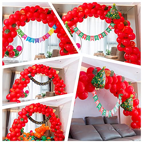100Pcs Red Balloons, 12 Inch Red Latex Party Balloons Helium Quality For Party Decoration Like Birthday Party, Baby Shower,Wedding, Halloween Or Christmas Party (With Red Ribbon)… #TOP6