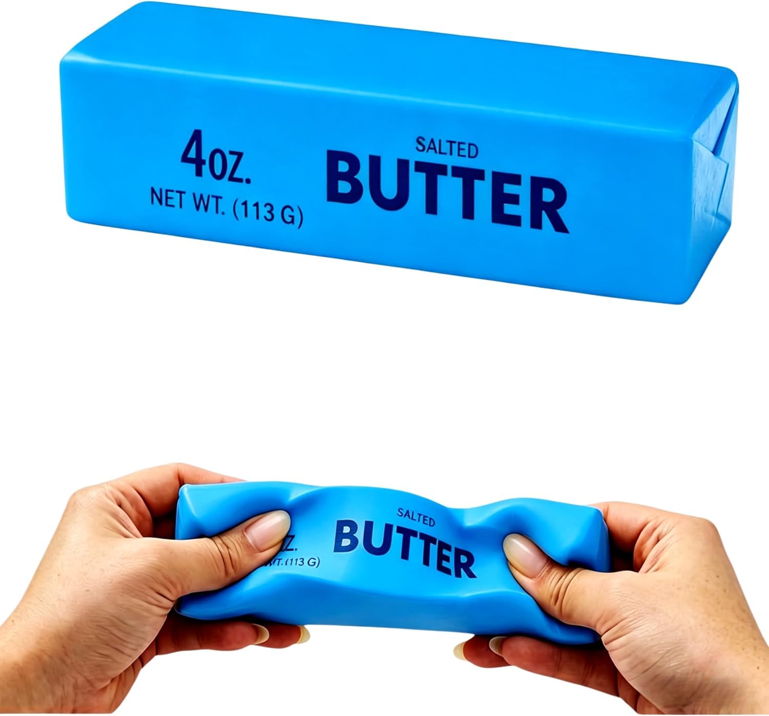 Butter Squishy Soft Blue Butter Squishys Stress Relief Block Squeeze Butter Stress Toy Portable Decompression Sensory Toy Anxiety Relief Fidget Toy for Relaxation Boys Girls Home Office Classroom — image 1