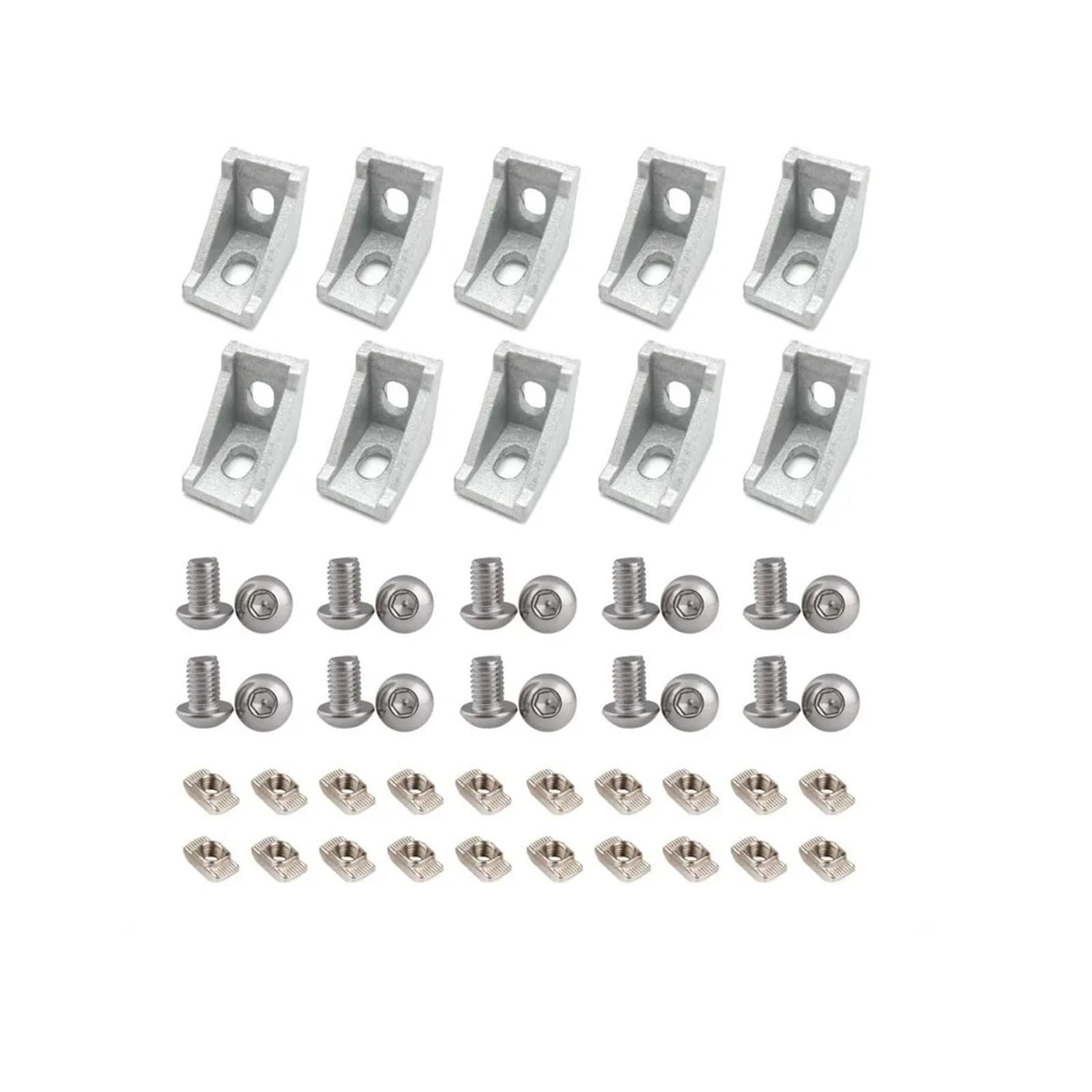 Kit equerre 2080 alu connecteur angle 2028 écrou T vis M5