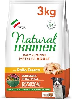 Trainer Natural Cibo per Cani Medium Adult, Pollo, 3 Kg