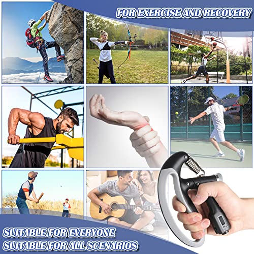 Grip Strength Trainer 2 Pack, Hand Grip Strengthener, Forearm Strengthener With Adjustable Resistance 22-220Lbs, Hand Gripper, Hand Exercisers For Strength Muscle Building And Injury Recover #TOP6