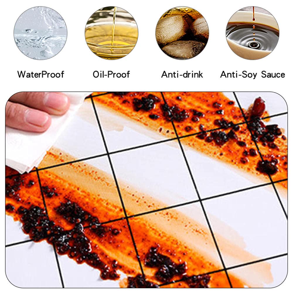 Tovaglia resistente all'acqua per tavolo da pranzo all'aperto, anti scottature, rettangolare, 140 × 140 cm