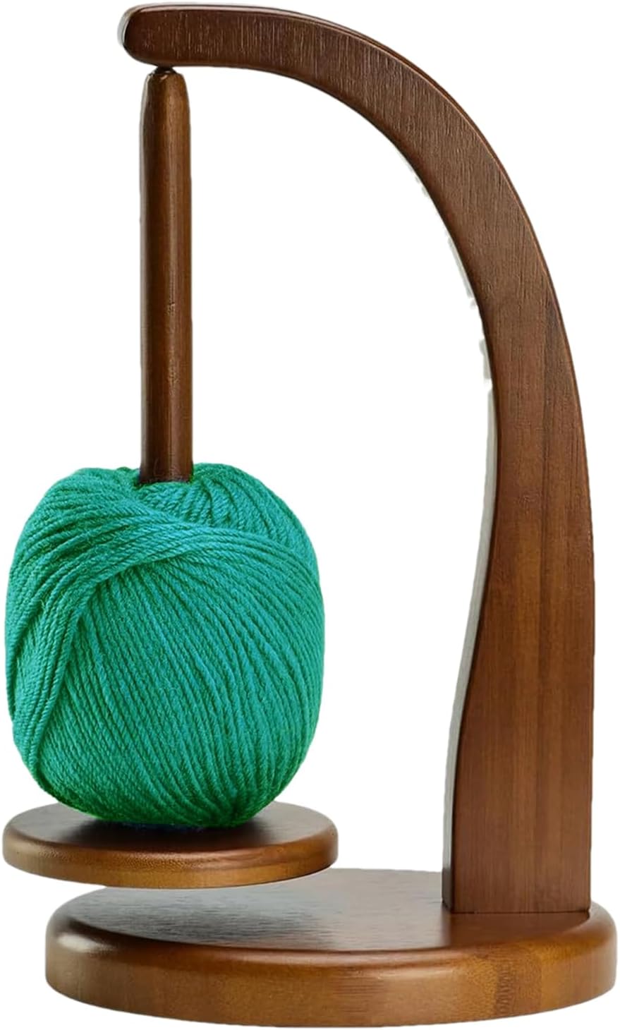 Wooden Yarn Spinner Twirling Mechanism | Rotating Magnetic Wooden Yarn Stand | Wooden Crochet Yarn Ball Holder For Knitting And Crocheting, Bearing Load Yarn Spinner For Crocheting