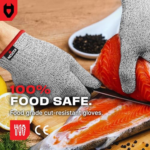 NoCry Premium Cut Resistant Gloves Food Grade — 100% Food Safe — Level 5 Meat Cutting Glove for Chefs & Butchers — Perfect Mandoline Glove or Oyster Shucking Gloves with Superior Comfort & Dexterity - image 7