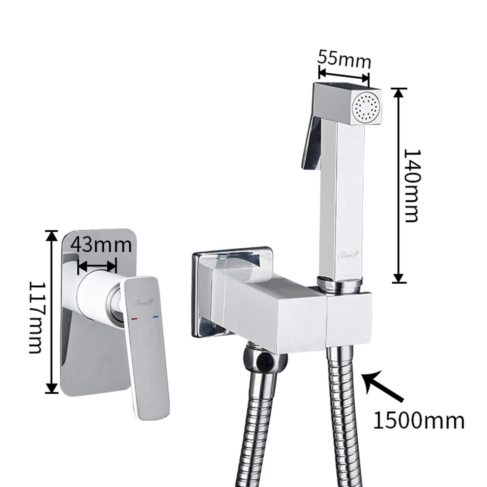 Bidety łazienkowe Faucet Chrome, toaleta bidet mikser czyszczenie muzułmański prysznic bidet kran, ściereczka do pieluch dla niemowląt opryskiwacz