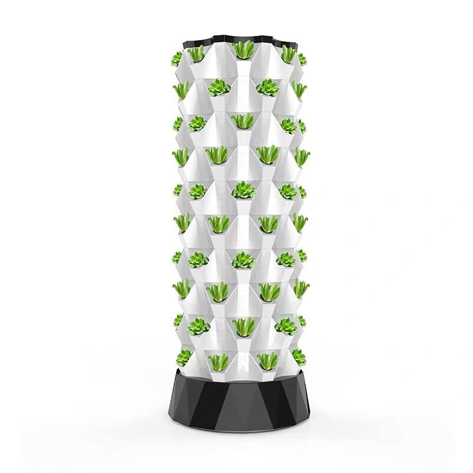 Système de culture hydroponique, kit de culture de plantes verticales, lit de semis 10 couches 80 pots, installation portable et flexible, pour le jardinage, faire pousser des herbes, des fruits, des