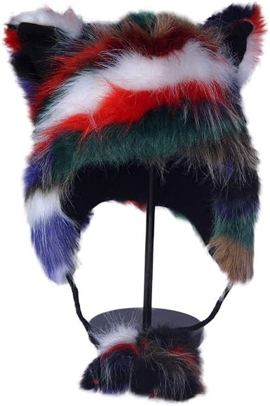 Women Winter Hat Cute Faux Fur Cap 