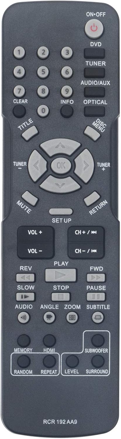 RCR192AA9 Replace Remote Control -WINFLIKE RCR 192AA9 Remote Control Replacement fit for RCA DVD Home Theater System RTD315WR RTD315W RTD317W RTD316W RTD3131 RCR 192 AA9 RTRCR192AA3 Remote Controller image 2