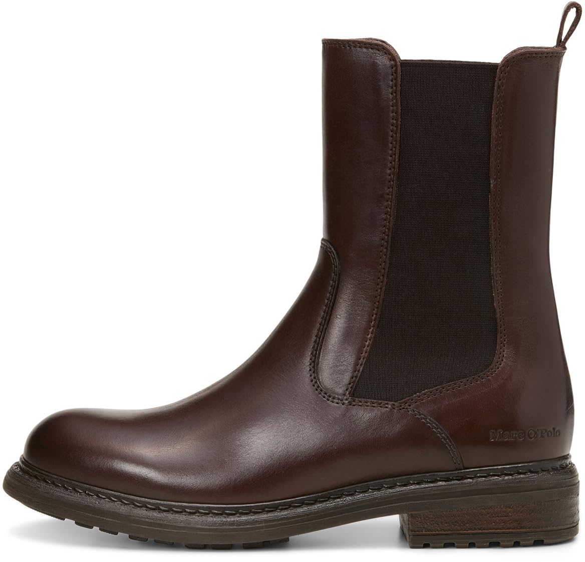 Marc OߴPolo Damen Chelsea Boots aus Leder mit höherem Schaft