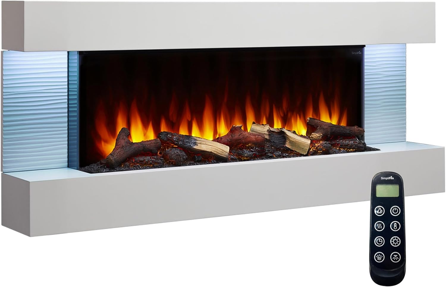 Chimenea Eléctrica SimpliFire Format 36 Pulgadas Montaje en Pared Blanco