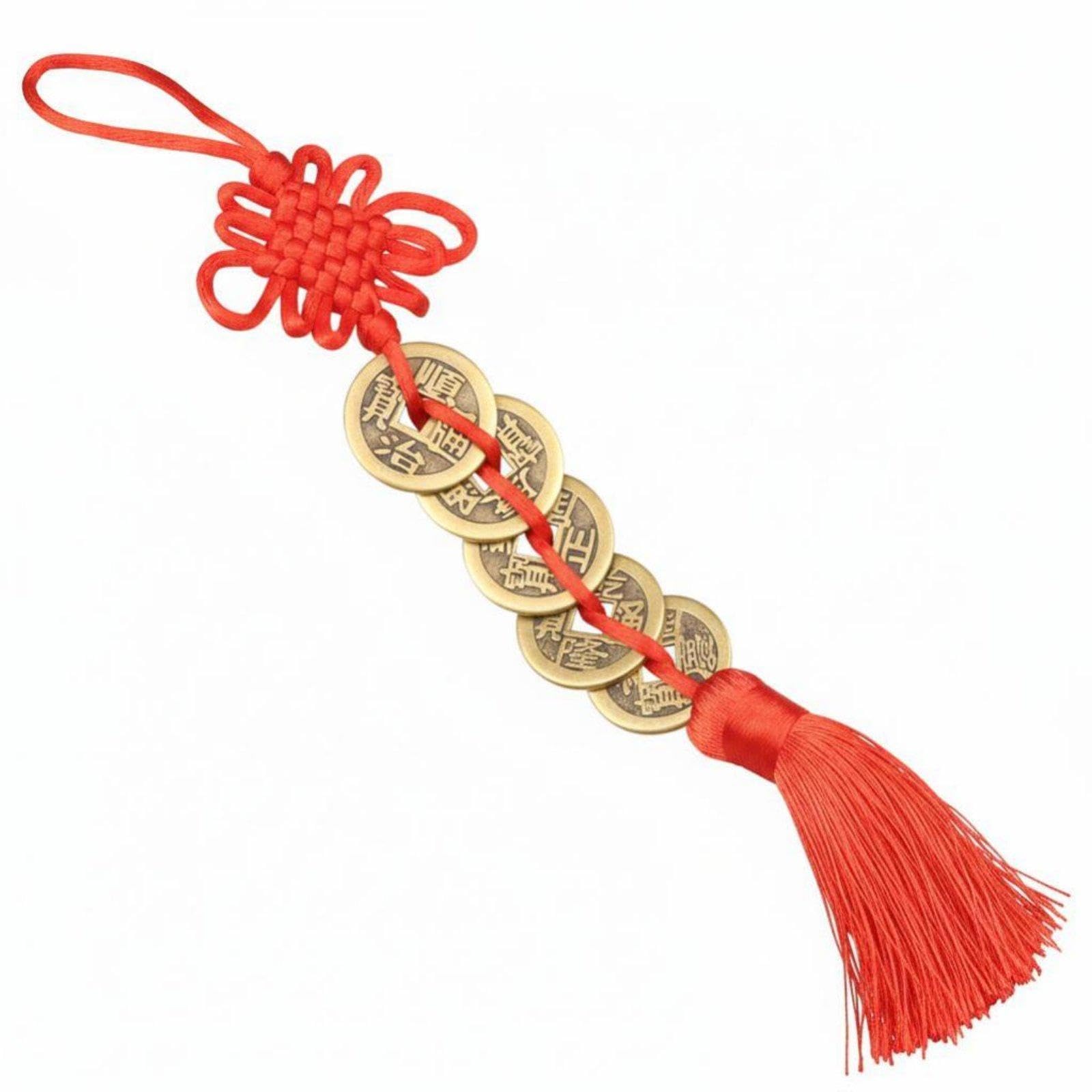 HEAVENGLOW Copper Gourd Five Emperor Coins Chinese Knot Tassel, Feng Shui Door Decor, Lucky Home Accent|Cultures & Ethnicities | Asian | 1900-Now | Chinese | Feng Shui-picture-27