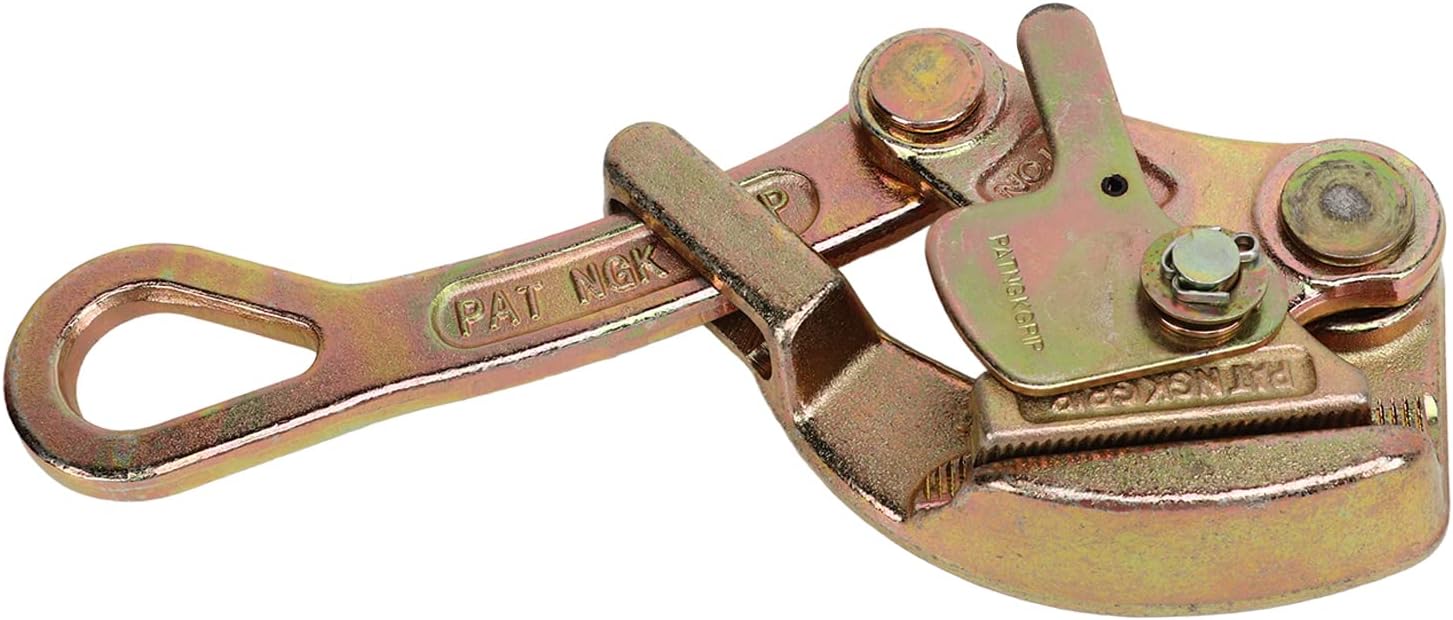 Cable Grip Puller, Steel Wire Puller Ergonomic Design NonSlip Stable Performance Safe for RV Truck (2T), Cable Gripper Puller, Steel Rope Jaw Pulling Tool for Zip Line Barbwire Dock Cable Rope