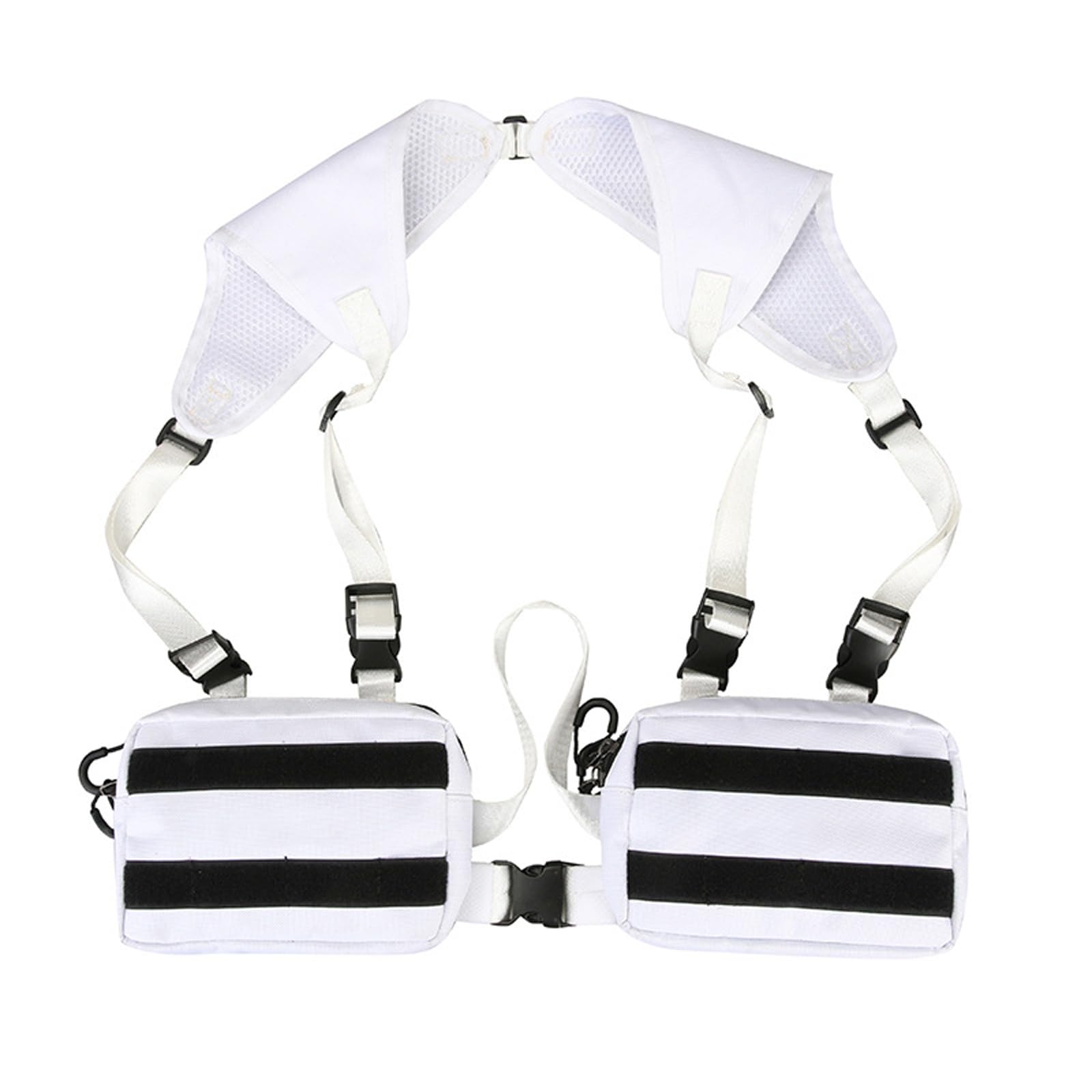 Maizoon Anti-Theft Chest Bag for Men and Women Streetwear Tactical Backpack Casual Outdoor Sports Adjustable Shoulder Strap Vest Ideal for Fishing Hiking Cycling White