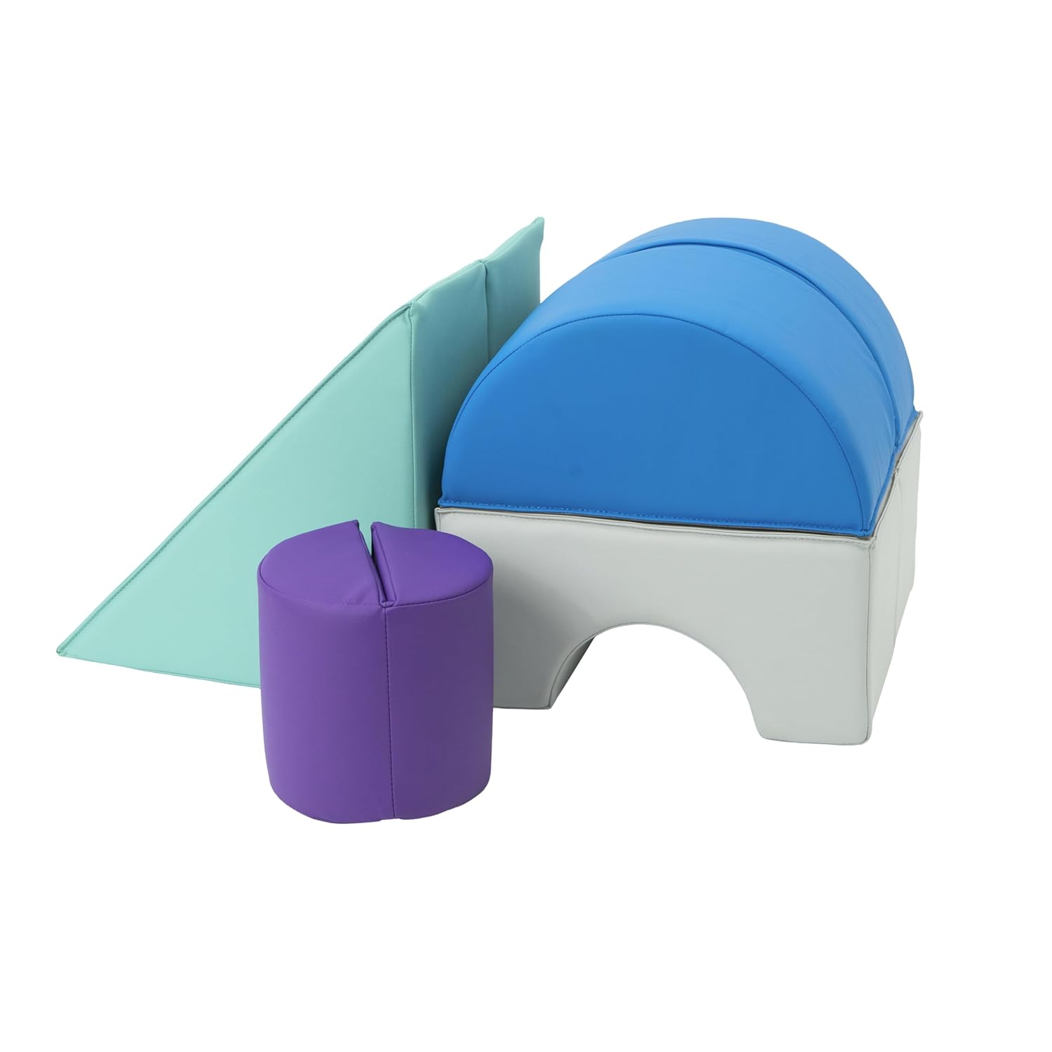 FDP SoftScape Folding Foam Block Set Soft, Colorful Stacking Building Blocks for Toddlers and Kids Indoor Play, Daycare, Preschool, Home Use (4-Piece) - Contemporary/Purple, 15338-CTPU