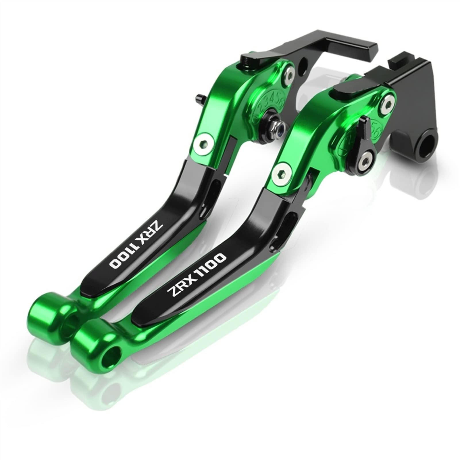 Levier ZRX 1100 Kawasaki pliable vert pour éviter la casse moto