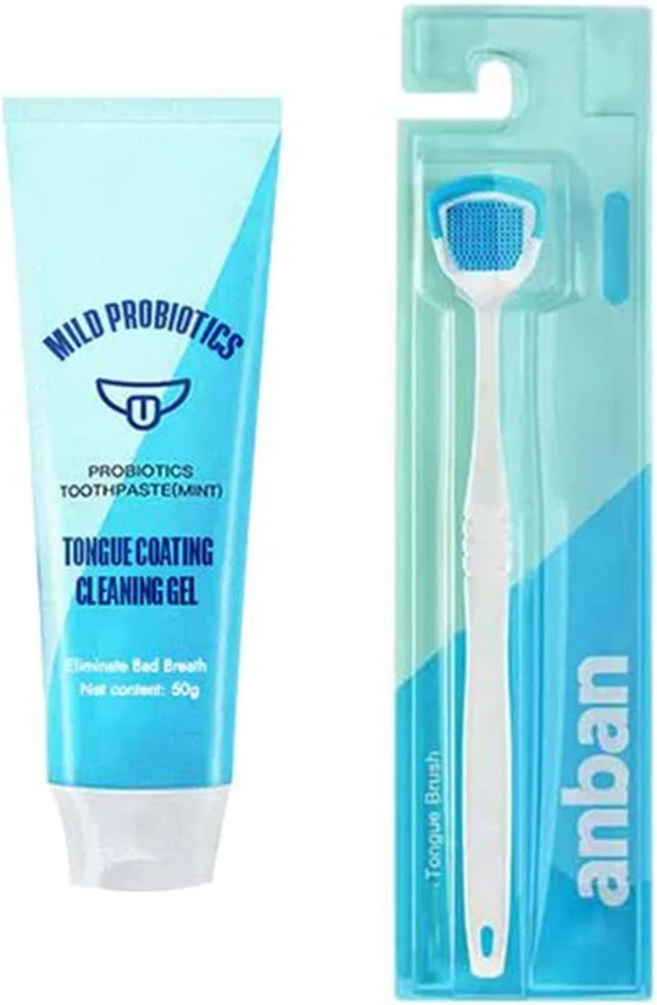 Tongue Coating Cleaning Gel and Brush,Brush Kits,Tongue
