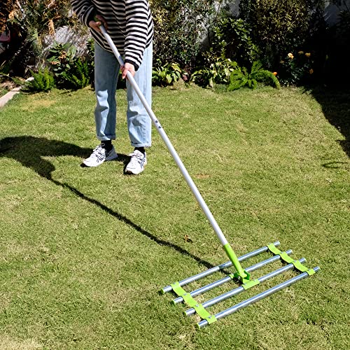 Byhagern Lawn Leveling Rake, 24"X10.5" Lawn Level Tool With Aluminum Handle, Heavy Duty Lawn Leveler For Yard Garden Golf Course #TOP4