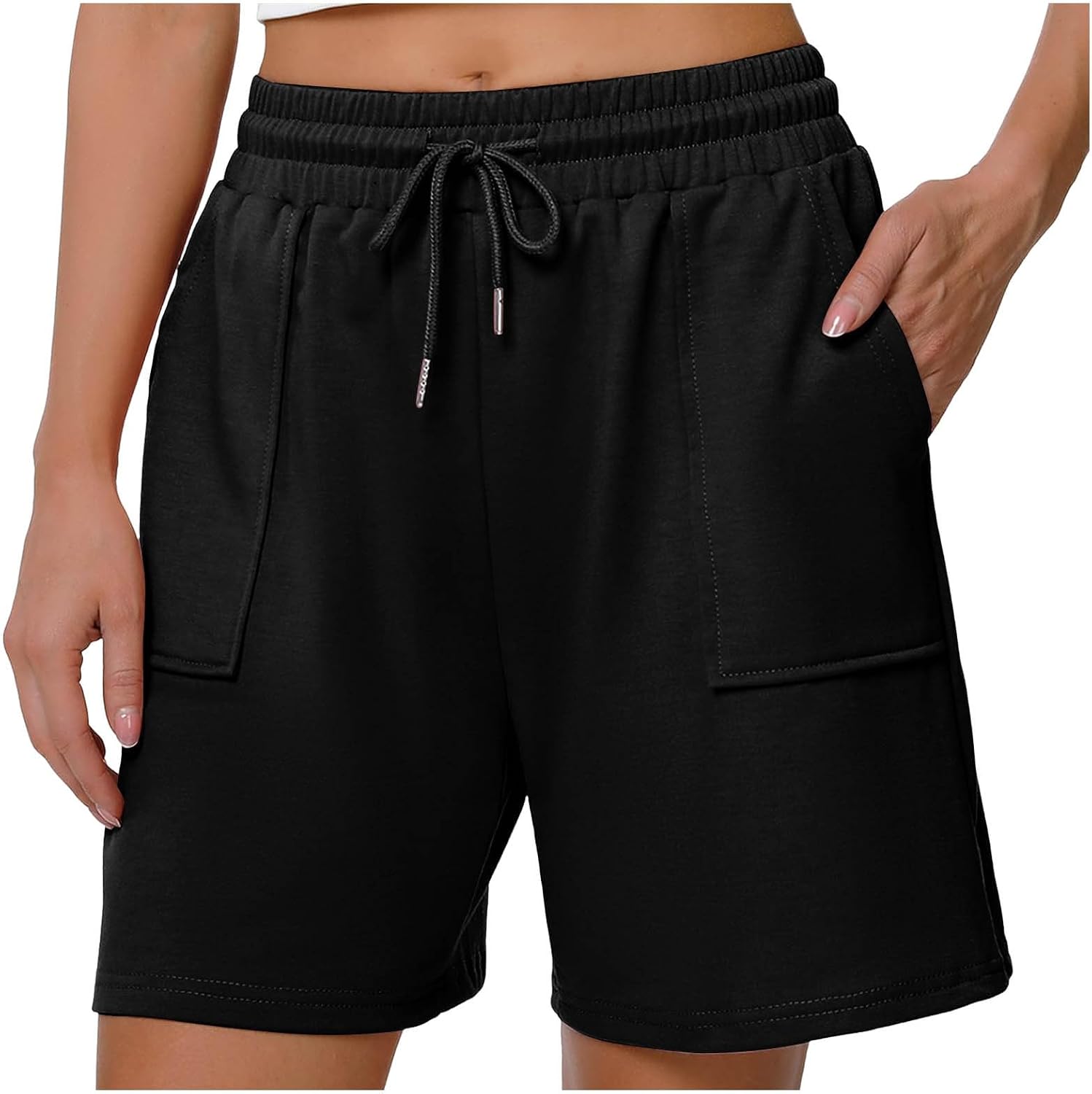 Short Femme Ete Uni Ample en Coton et Lin Short Sport Short Femme Ete Uni Ample en Coton et Lin Short Sport