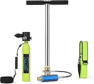 Scuba Diving Equipment - 0.5L Refillable Emergency Oxygen Kit, Scuba Gear, Lungtank for Snorkeling, 6-12 Minutes Underwater