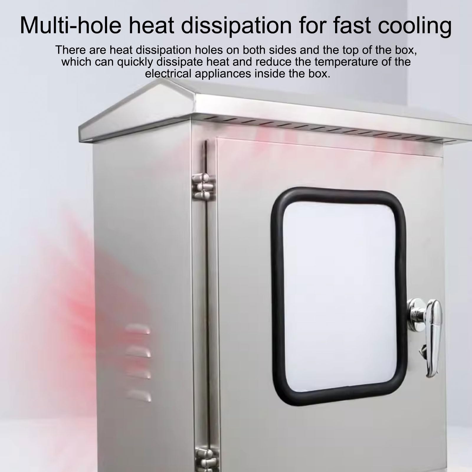 Edelstahl Verteilerkasten Doppeltür, Wasserdichter Außenschaltschrank(40 * 30 * 25cm/15.7 * 11.8 * 9.8in)