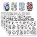 Born Pretty 4Pcs Nail Art Stamping Plates Set Flower Water Marble Geometrical Image Templates