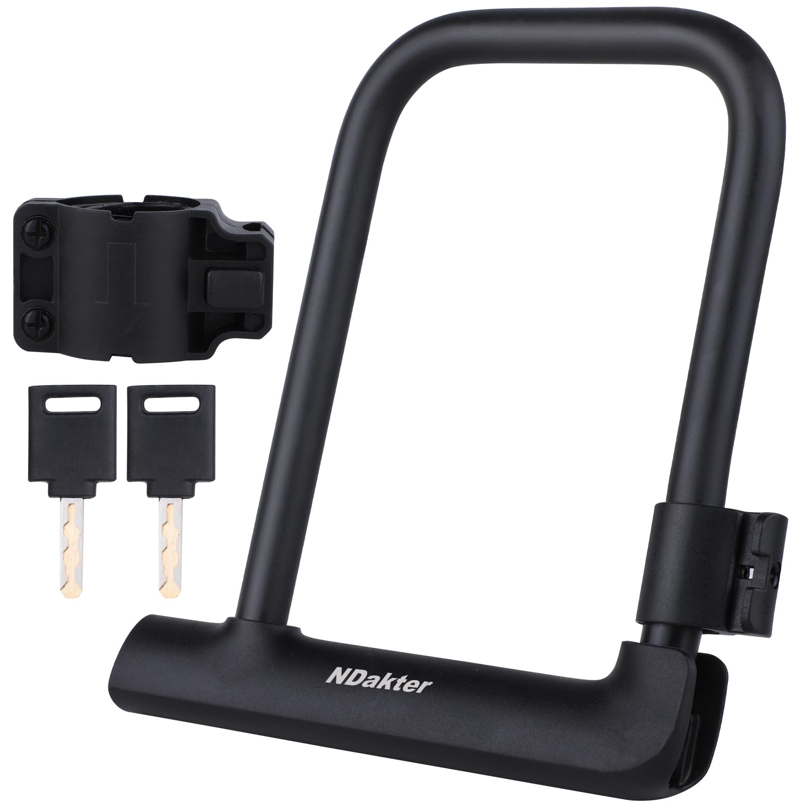 Bike U-Lock,14mm Mini Lightweight Bicycle U-Shaped Lock with 2 Keys,Portable Heavy-Duty and Solid Bicycle Lock for Mountain Bikes, Road Bikes, Shop Doors, with Sturdy Mounting Bracket