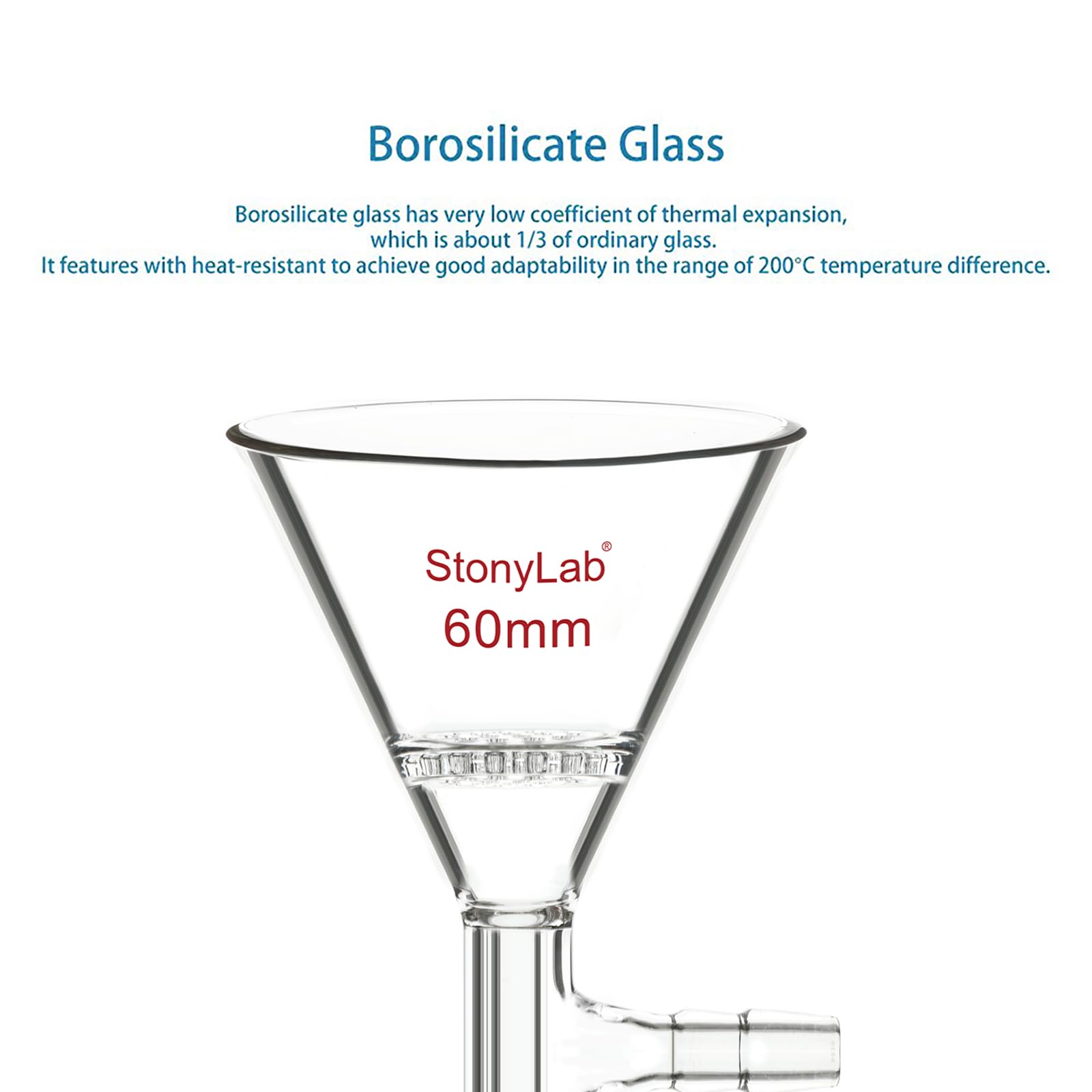 Imbuti Di Vetro Stonylab - Set Da 2 | Per Filtrazione Laboratorio, Diametro 75mm - Foto 11