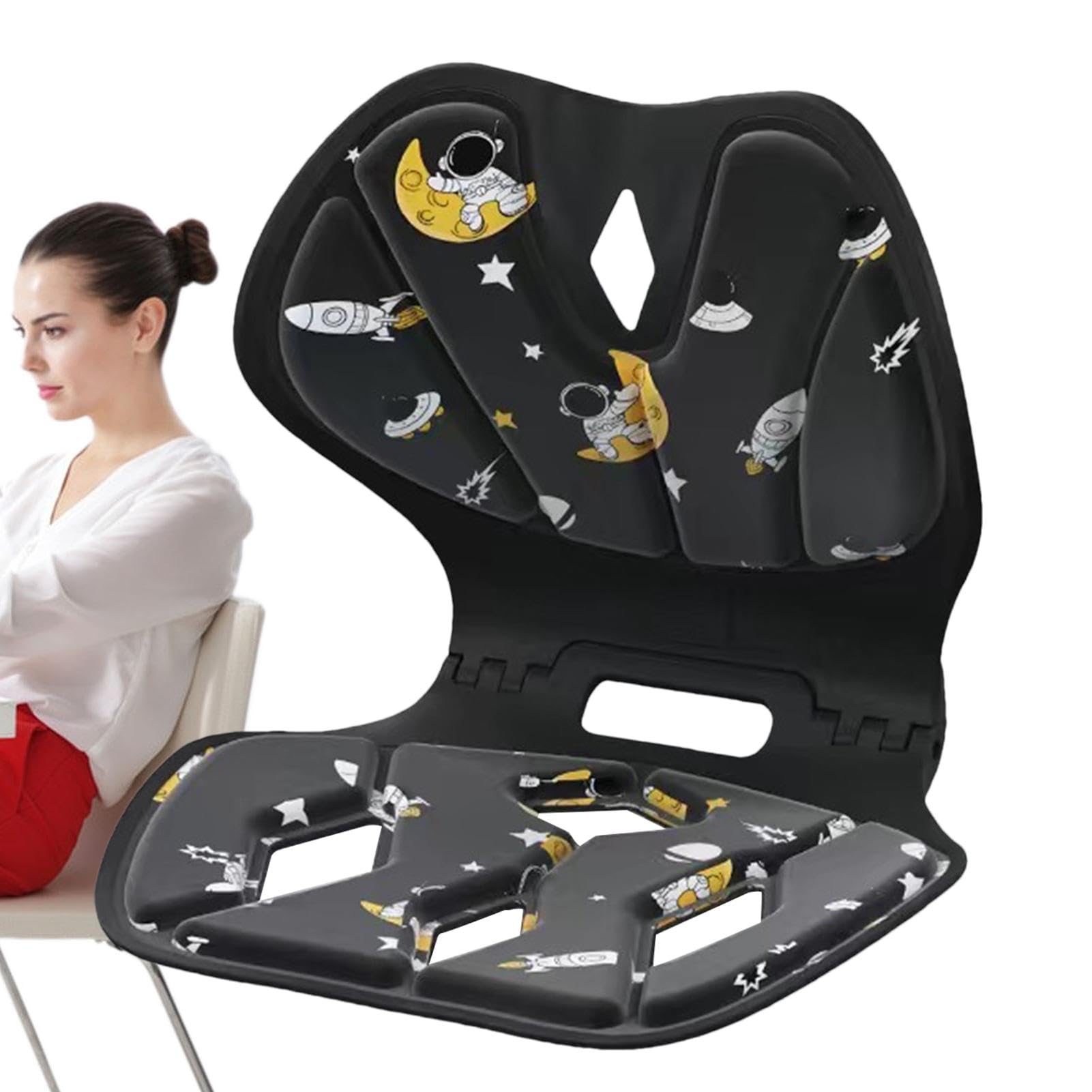 Jubepk Posture Corrector Chair, Back Support Chair, Folding Posture Chairs, Ergonomic Support Chairs With Adjustable Waist And Back Support Cushion For Home, School, And Study Room Use