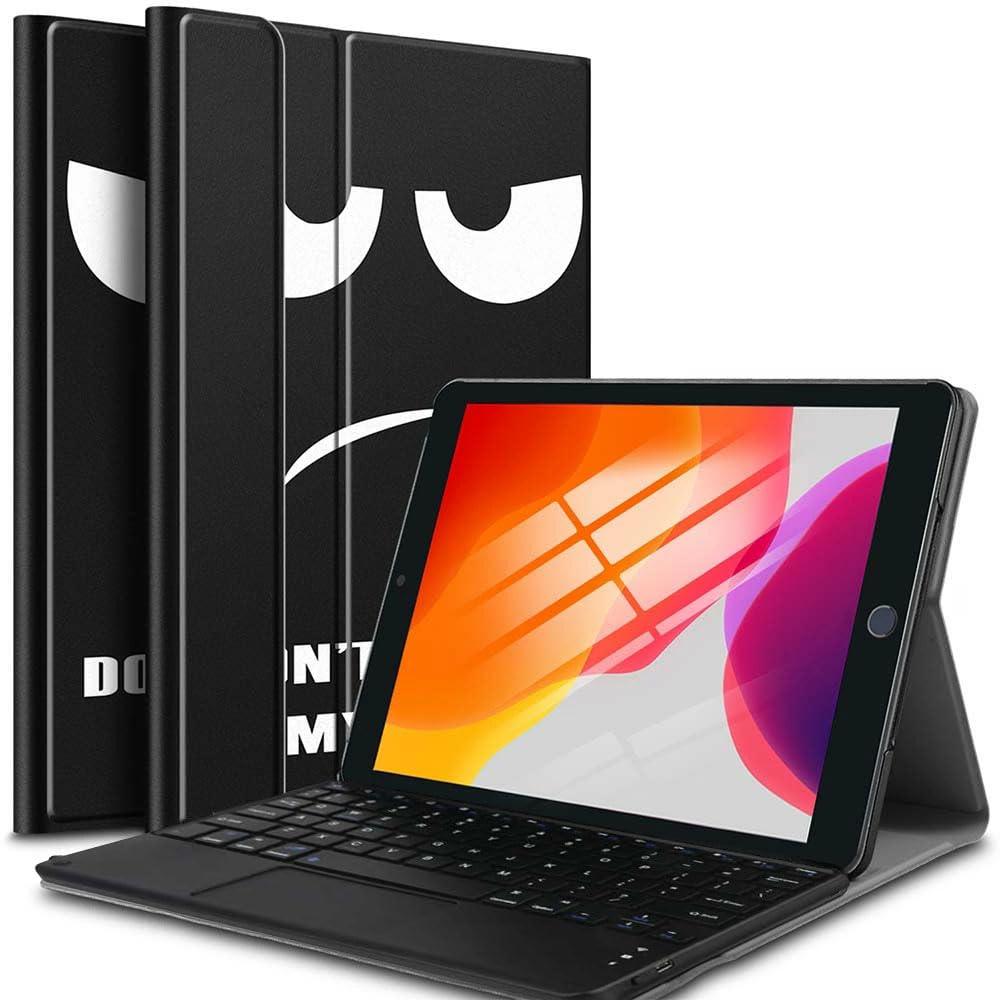 Amazon | iPad 10.2 第7/8/9世代 レザーケースキーボードタッチパッド