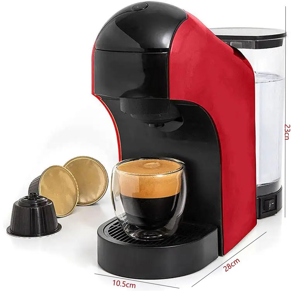 Cafetera de cápsulas de 15 barras, cafetera de cápsulas de 1400 W, 1 litro, máquina de capuchino de una sola porción para lattes y capuchinos