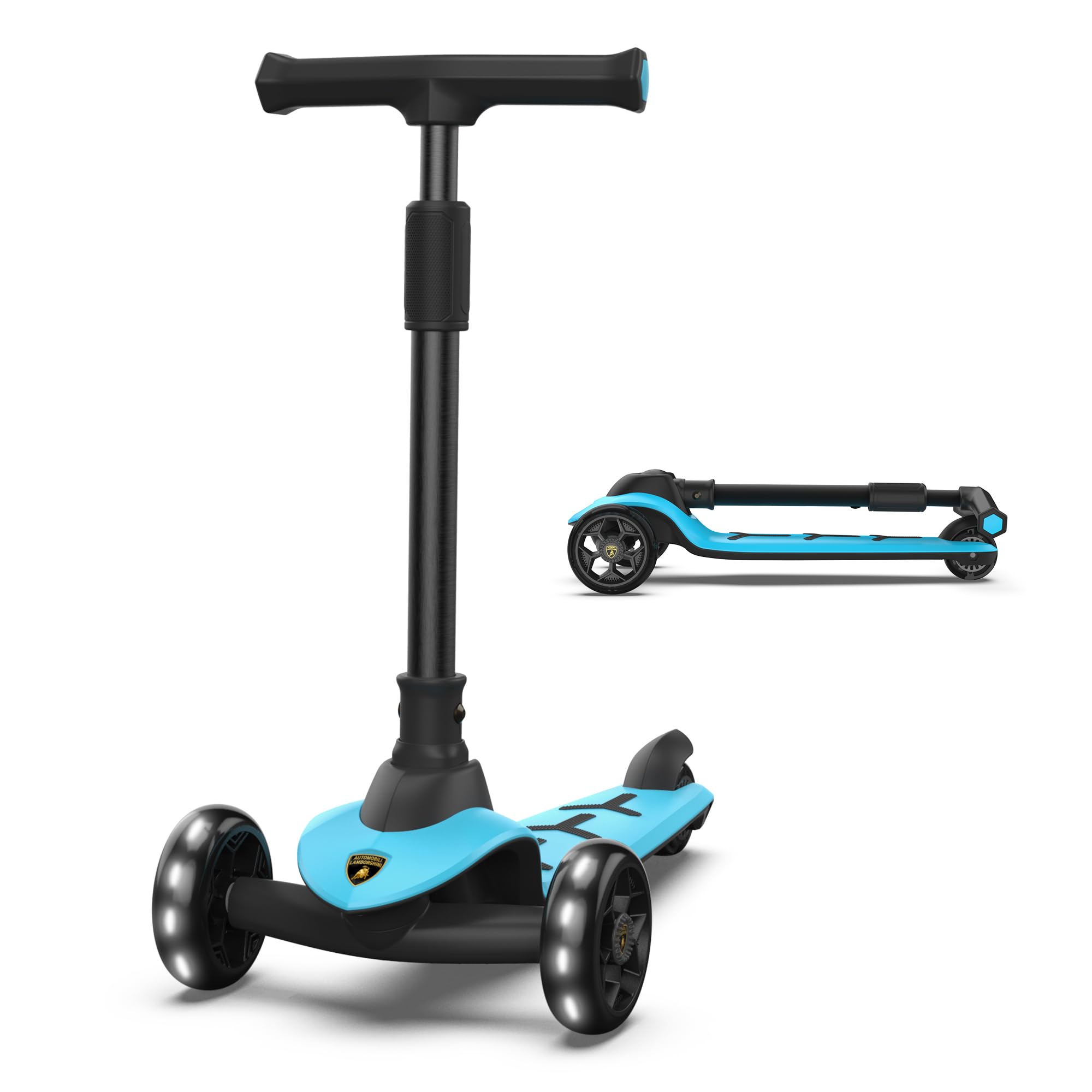 Lamborghini kids Scooter Foldable with Flashing Lights (BLUE)