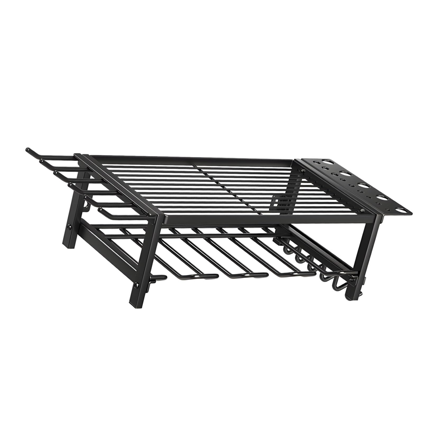 KACCDE Wall Mounted Electric Tool Storage Heavy Duty Steel Rack for Drills and Accessories Garage Workshop Steel Tool Rack