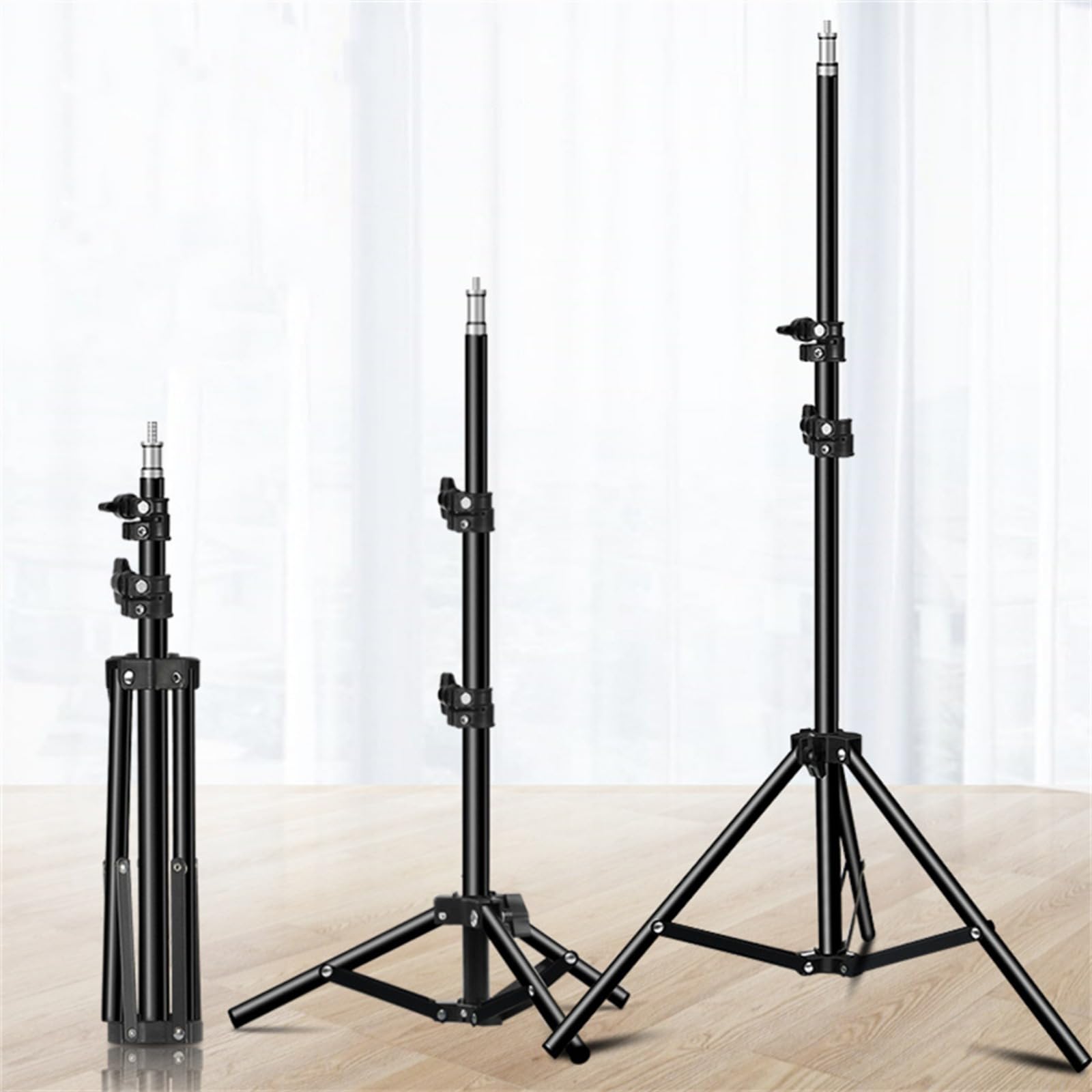 Support projecteur trépied réglable 160 cm noir