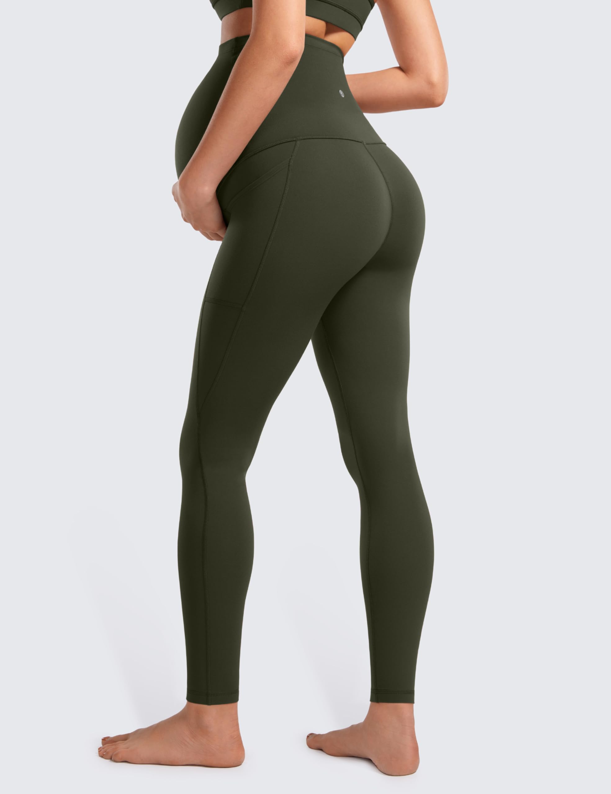 CRZ YOGA Butterluxe Leggings de Maternité avec Poches Yoga Grossesse Pantalonover - 71 cm