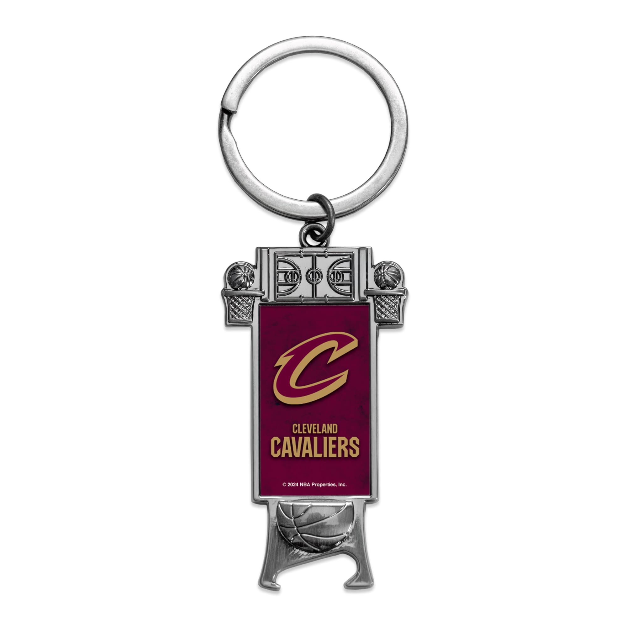 Rico Industries NBA Basketball Cleveland Cavaliers Sculpted Bottle Opener Keychain -Great Gift Item