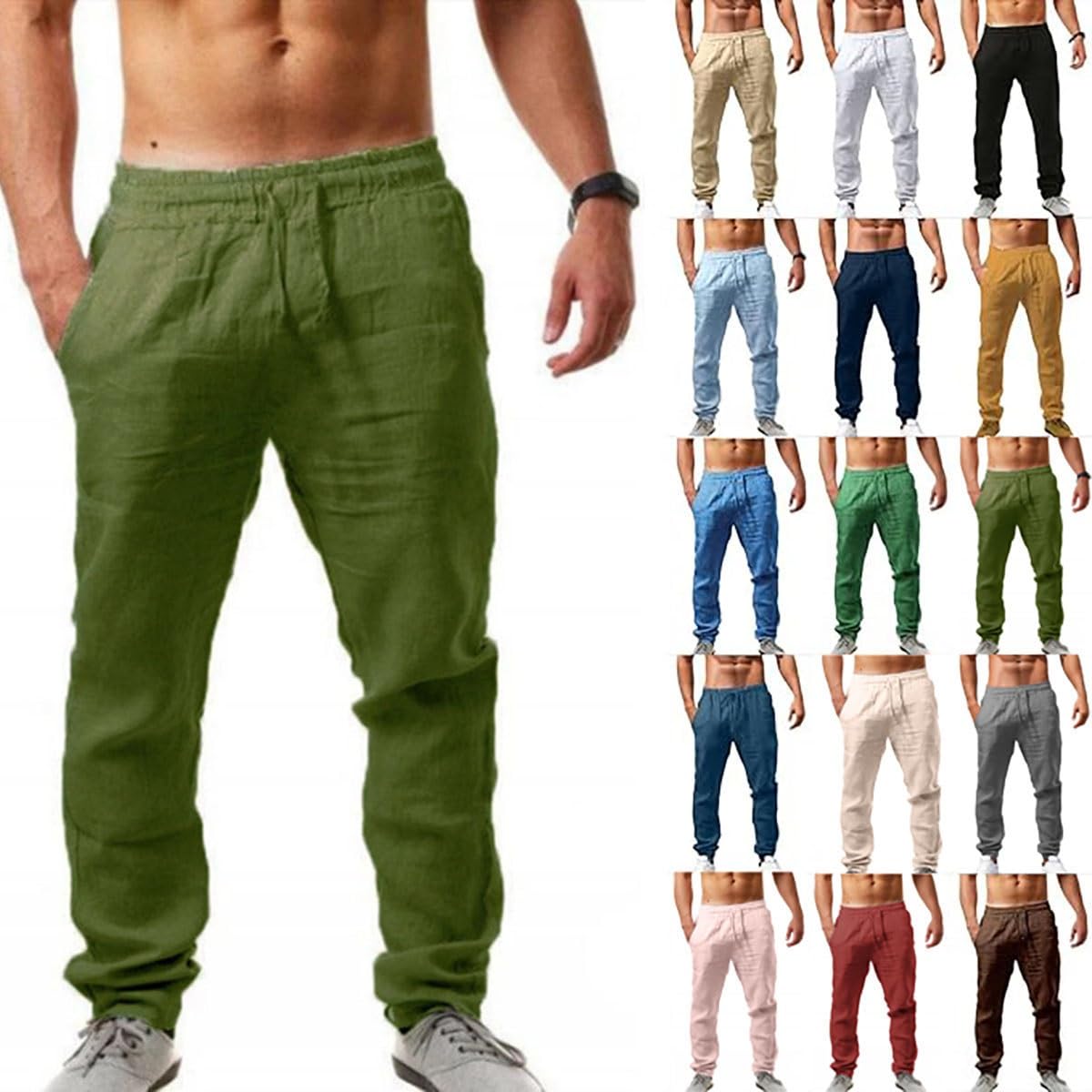 Pantalon sarouel slim en lin homme pour en finir avec la chaleur en été