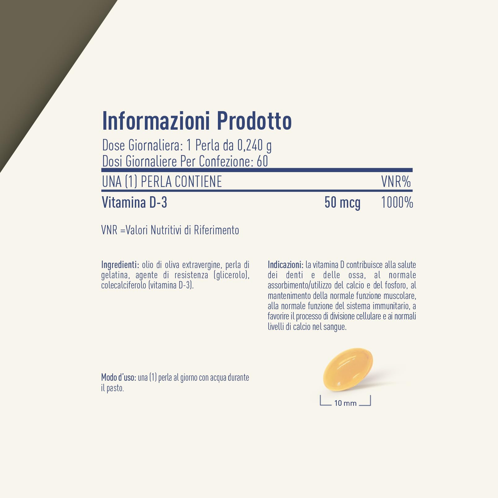 LongLife® Vitamin D 2000 | Vitamina D3 naturale in olio EVO | Alto dosaggio | Difese immunitarie, salute di ossa e denti | Metabolismo del calcio | 2 mesi di trattamento | Senza glutine e doping free