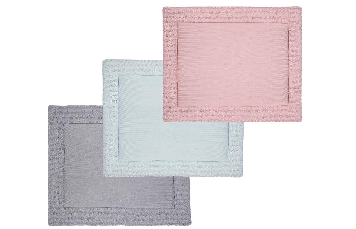 Kindsgut Tapis de Parc et d'Éveil Bébé Coton Bleu Ciel, 70x100 cm