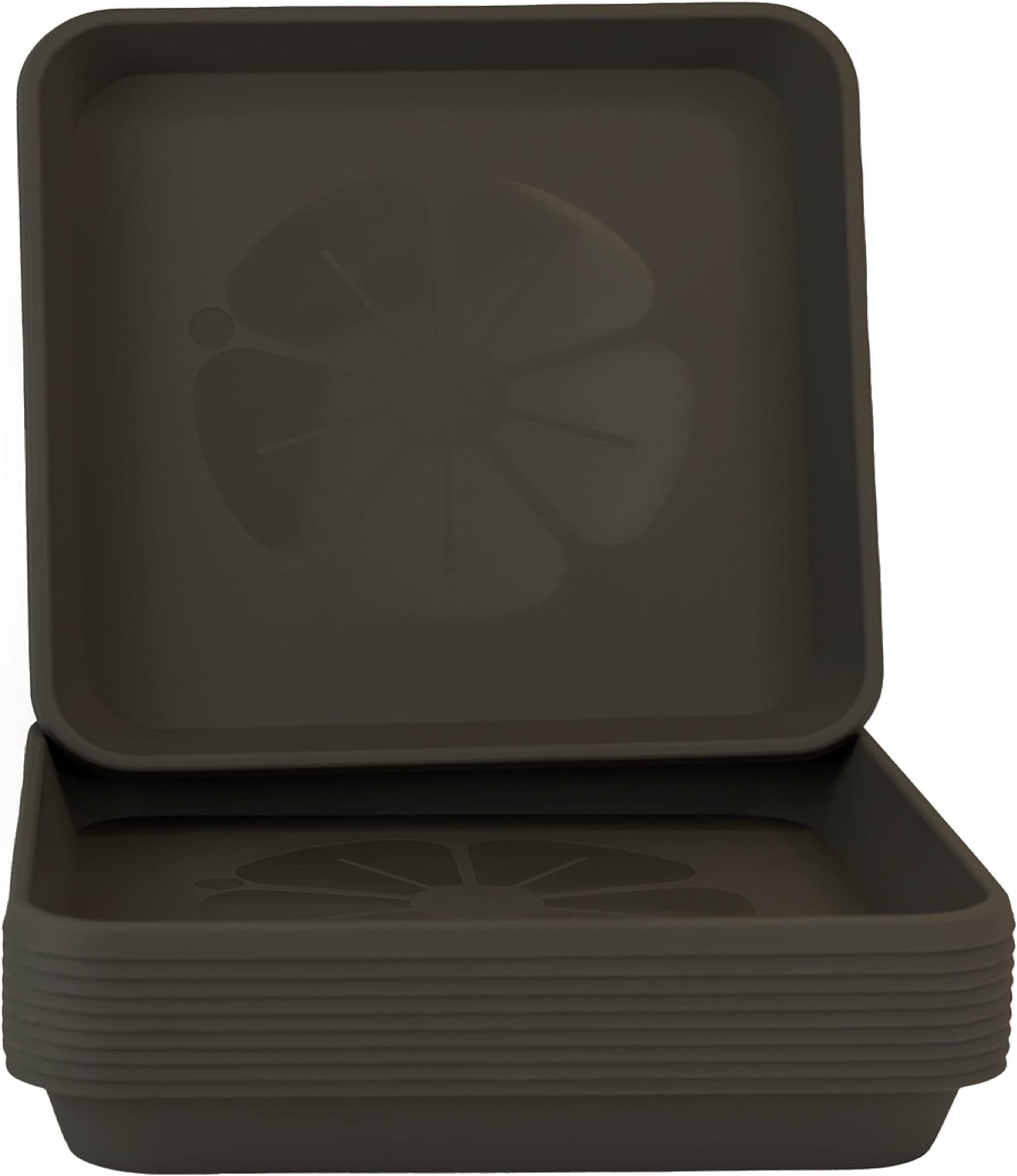 Home Garden Ornaments Set of 5 Square Plastic Plant Pot Saucers Extra