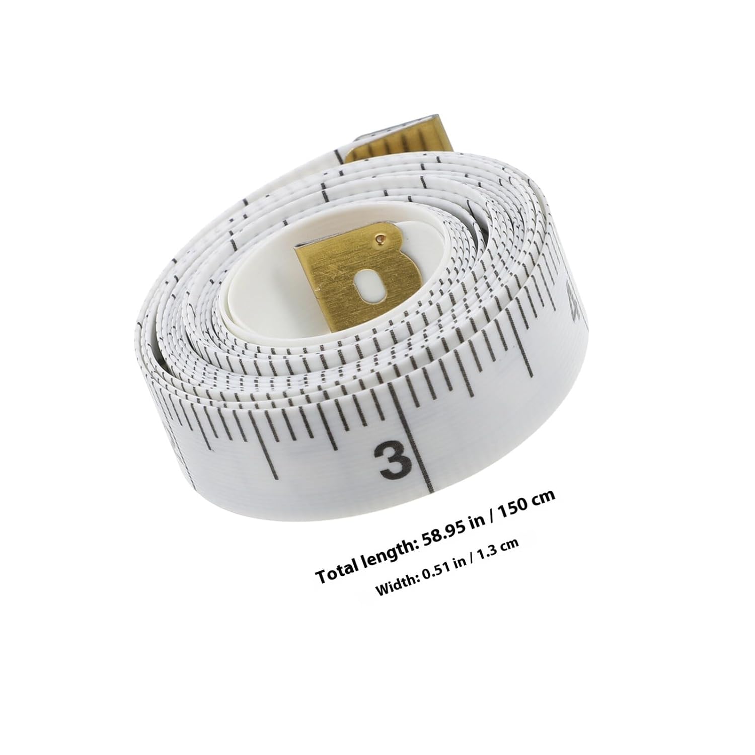 BESTonZON 2pcs Soft Tailor Tape Measure Fiberglass Measuring Tape White Waterproof for Sewing and Body Measurement
