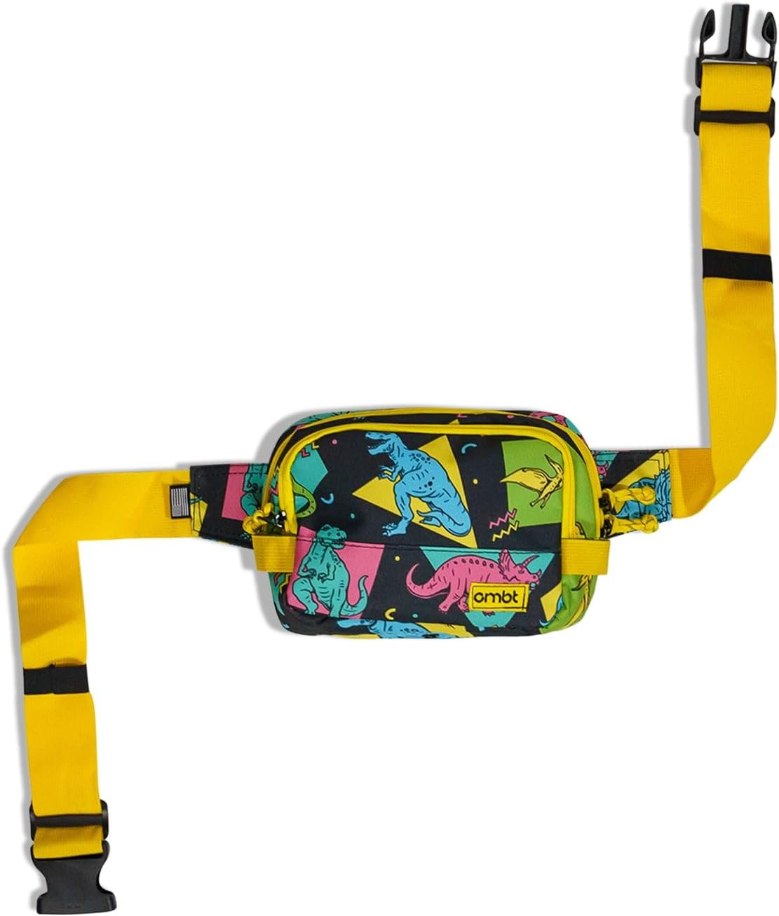 Combat Iron Tactical Men’s Fanny Pack | Adjustable Waist Belt, Zippered Pockets | Compact Lightweight Belt Bag | Everyday Hip Pouch for Travel Outdoor Running Hunting | Dinosaur World