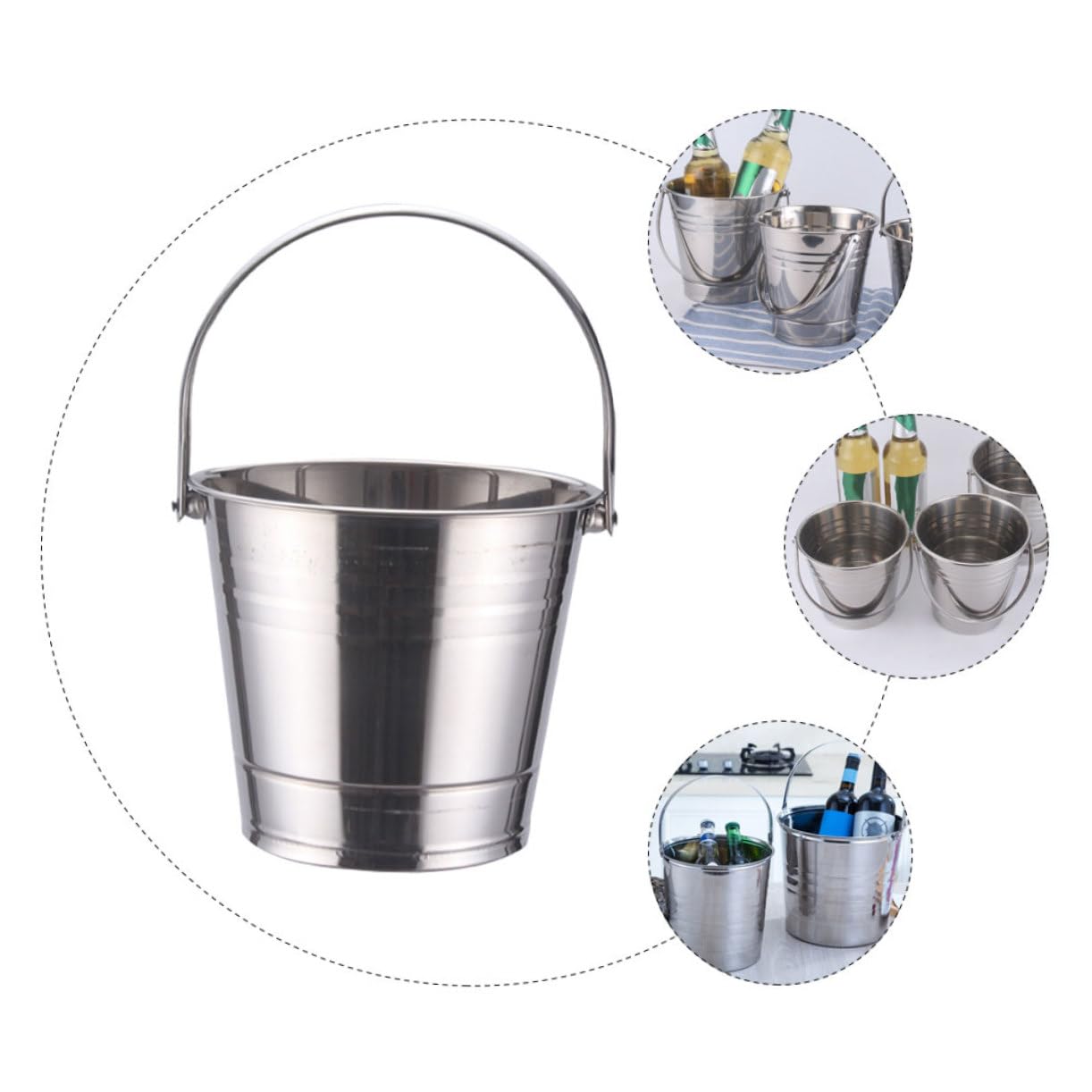 Cabilock 2 Piezas Cubo de Hielo de Acero Inoxidable enfriamiento de Cerveza Fabricante de Hielo de guijarros Bol Ice Cube Barril de Cerveza Cubo de Hielo de Bebidas Cubo de Cerveza de Hielo